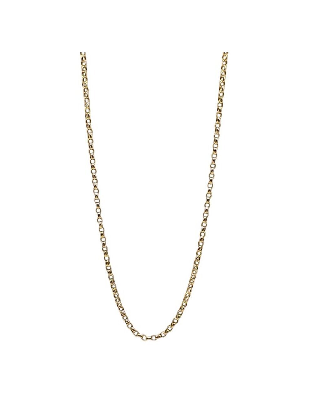 Whiting And Davis Gold Tone Rolo Chain Necklace Vintage 24.5 in